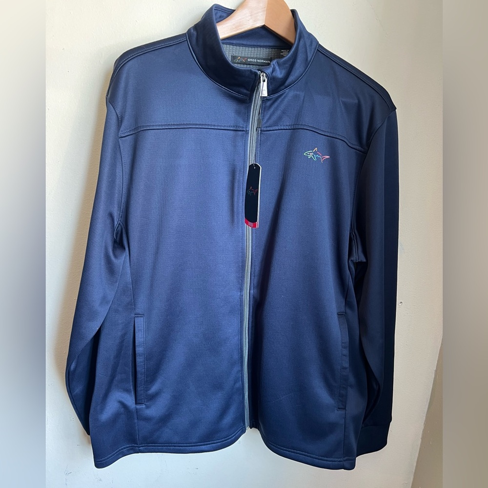 NWT Greg Norman Collection Dark Blue Windbreaker, competition light jacket